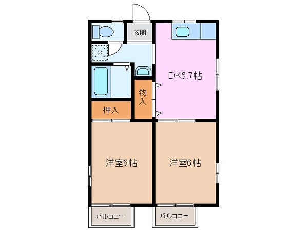 Ｃａｍｐｈｏｒ　Ｔｏｗｎの物件間取画像